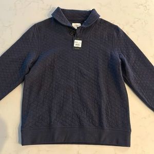 NWT Men’s Billy Reid Diamond Quilt Shawl Sweater, Color Dark Navy, Size Medium